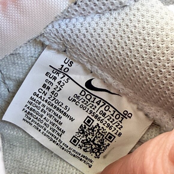 Nike Blazer Low '77 Jumbo White Black Sneakers 10 - Picture 8 of 8